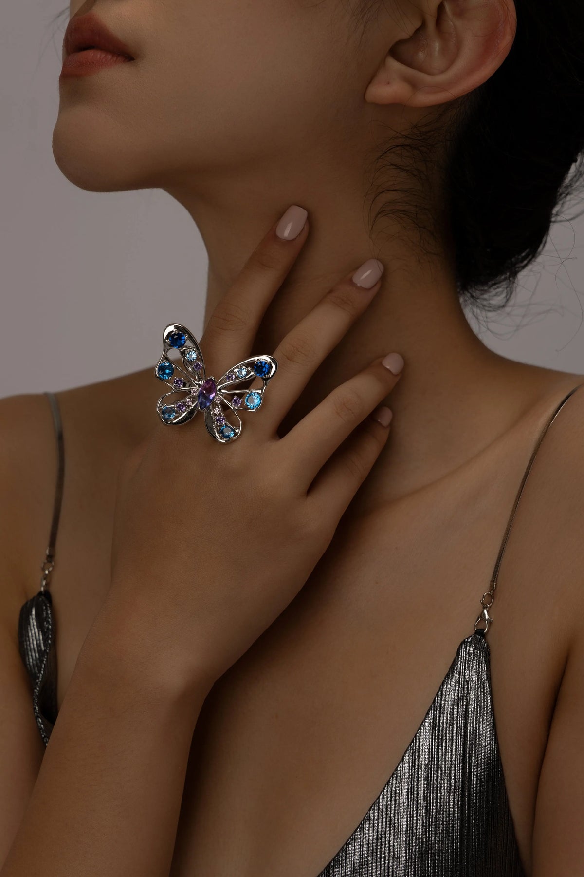 FunGirl Jewelry Multicolored Gemstone Butterfly Ring Fungirljewelry